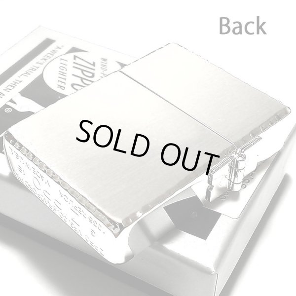 画像4: ジッポ 1935 復刻レプリカ サテンシルバー ZIPPOライター ロゴデザイン シンプル サテン＆ミラー かっこいい リューターカット 銀差し 角型 高級 銀 おしゃれ メンズ ギフト プレゼント (4)