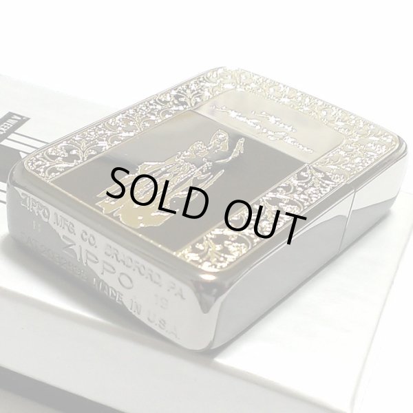 画像3: ZIPPO 1941 復刻レプリカ ジッポ ライター かっこいい マリア ブラックニッケル 黒金 おしゃれ 丸角 メンズ ギフト プレゼント (3)
