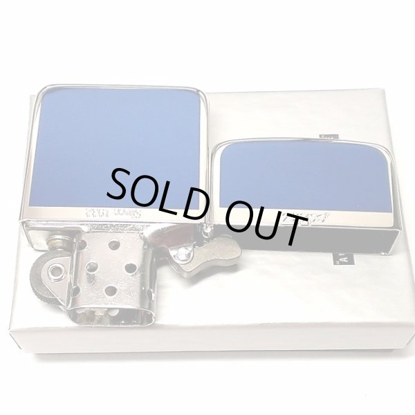 画像4: ZIPPO 1941 復刻 レプリカ ジッポライター かっこいい シルバー＆ブルー 青銀 スタンダード 両面加工 おしゃれ シンプル 丸角 メンズ ギフト (4)