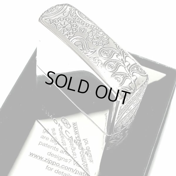 画像2: ZIPPO サイモンカーター ジッポ ライター 3面 ペイズリー シルバー 銀いぶし 彫刻 かっこいい メンズ ブランド おしゃれ プレゼント (2)