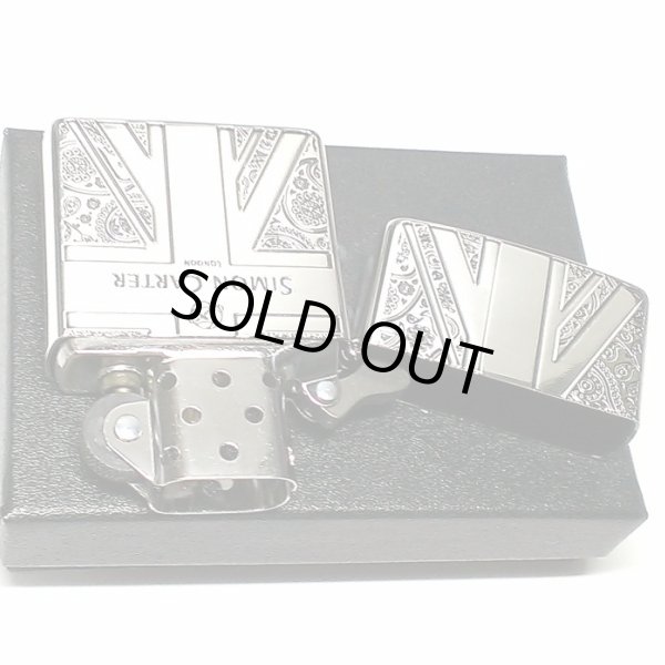 画像4: ZIPPO サイモンカーター ジッポ ライター ユニオンジャック＆ペイズリー シルバー 銀いぶし 彫刻 かっこいい メンズ ブランド プレゼント (4)