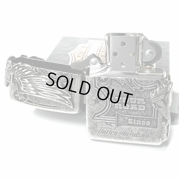 画像7: ZIPPO ライター ハーレーダビッドソン ジッポ アンティークシルバー 銀古美 3面大型メタル イーグル HARLEY-DAVIDSON 日本国内限定モデル かっこいい ギフト (7)