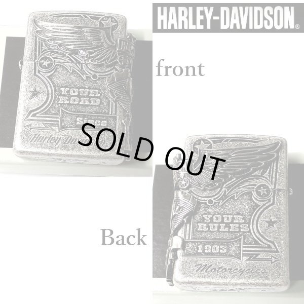 画像4: ZIPPO ライター ハーレーダビッドソン ジッポ アンティークシルバー 銀古美 3面大型メタル イーグル HARLEY-DAVIDSON 日本国内限定モデル かっこいい ギフト (4)