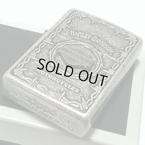画像4: ZIPPO ライター ハーレーダビッドソン ジッポ アンティーク シルバー 古美バレル仕上げ 彫刻 かっこいい 日本限定モデル メタル おしゃれ メンズ ギフト プレゼント (4)