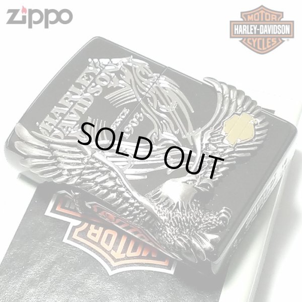 画像2: ZIPPO ライター ハーレーダビッドソン ジッポ イオンブラック 銀イブシメタル 黒 イーグル 日本国内限定モデル かっこいい おしゃれ ジッポー ギフト (2)