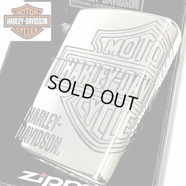 画像1: ZIPPO ライター ハーレーダビッドソン ジッポ ロゴデザイン3面彫刻 シルバー燻し かっこいい 日本限定モデルジッポー おしゃれ メンズ ギフト プレゼント (1)