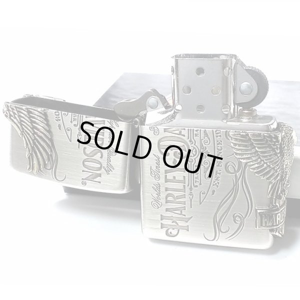 画像6: ジッポライター ハーレーダビッドソン ZIPPO かっこいい アンティーク シルバー＆ゴールド 金銀 古美仕上げ 3面メタル 鷲 日本国内限定モデル メンズ ギフト (6)