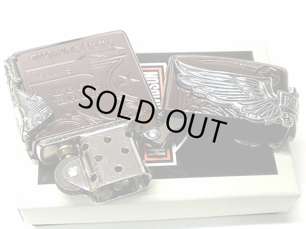 画像8: ZIPPO ライター ハーレーダビッドソン ジッポ チョコブラウン チタン加工 3面大型メタル イーグル HARLEY-DAVIDSON 日本国内限定モデル かっこいい ギフト (8)