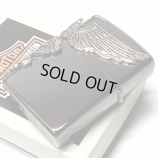 画像3: ジッポライター ハーレーダビッドソン ZIPPO ブラック チタン加工 かっこいい 3面大型メタル イーグル HARLEY-DAVIDSON 日本国内限定モデル ジッポー ギフト (3)