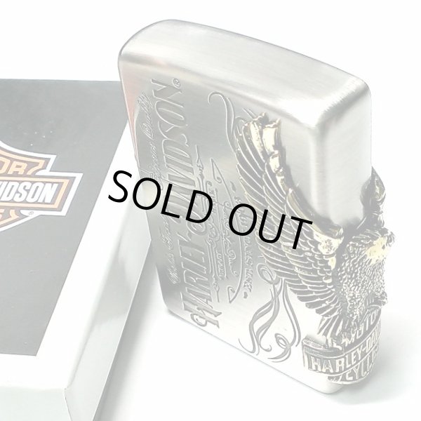 画像7: ジッポライター ハーレーダビッドソン ZIPPO かっこいい アンティーク シルバー＆ゴールド 金銀 古美仕上げ 3面メタル 鷲 日本国内限定モデル メンズ ギフト (7)