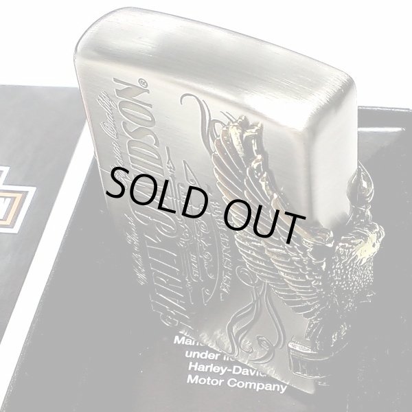 画像4: ジッポライター ハーレーダビッドソン ZIPPO かっこいい アンティーク シルバー＆ゴールド 金銀 古美仕上げ 3面メタル 鷲 日本国内限定モデル メンズ ギフト (4)