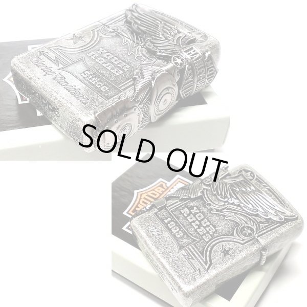 画像5: ZIPPO ライター ハーレーダビッドソン ジッポ アンティークシルバー 銀古美 3面大型メタル イーグル HARLEY-DAVIDSON 日本国内限定モデル かっこいい ギフト (5)