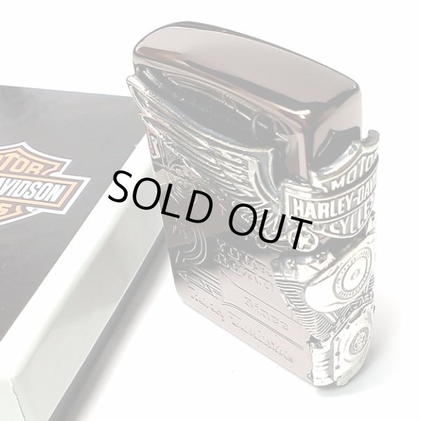画像9: ZIPPO ライター ハーレーダビッドソン ジッポ チョコブラウン チタン加工 3面大型メタル イーグル HARLEY-DAVIDSON 日本国内限定モデル かっこいい ギフト (9)