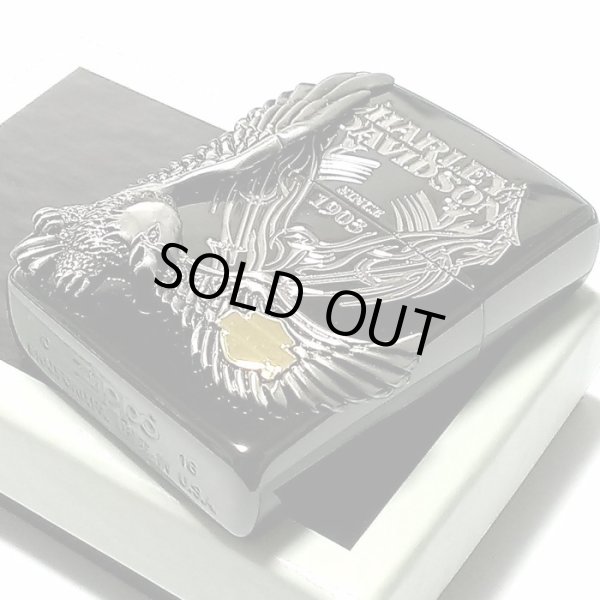 画像3: ZIPPO ライター ハーレーダビッドソン ジッポ イオンブラック 銀イブシメタル 黒 イーグル 日本国内限定モデル かっこいい おしゃれ ジッポー ギフト (3)