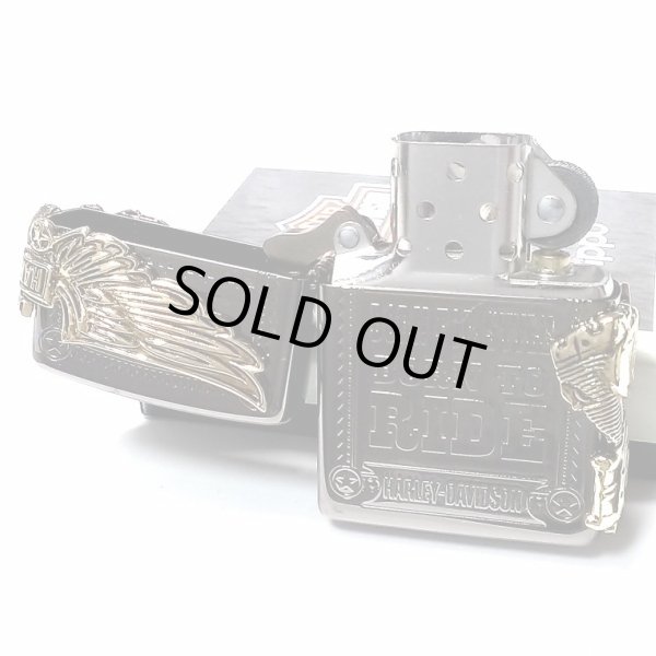 画像5: ジッポライター ハーレーダビッドソン ZIPPO ブラック チタン加工 かっこいい 3面大型メタル イーグル HARLEY-DAVIDSON 日本国内限定モデル ジッポー ギフト (5)
