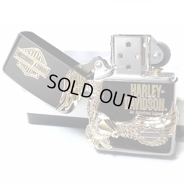 画像5: ZIPPO ライター ハーレーダビッドソン ジッポ イオンブラック ゴールドメタル 黒 金 イーグル 日本国内限定モデル かっこいい おしゃれ ジッポー ギフト (5)