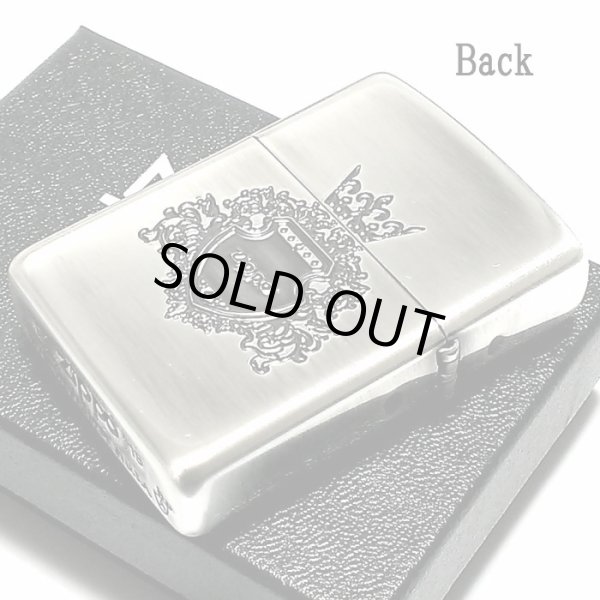 画像3: ZIPPO アーマー シェルシールド ジッポ ライター 深彫 重厚 かっこいい 銀イブシ クリアーコーティング加工 貝貼り シルバー おしゃれ メンズ レディース ギフト (3)