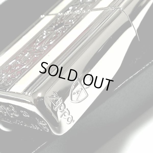 画像5: ジッポ アーマー ZIPPO ライター シェル&アラベスク サイドロゴ シルバー 中世模様 天然貝 ホワイトシェル 銀 両面加工 重厚モデル かっこいい メンズ ギフト プレゼント  (5)