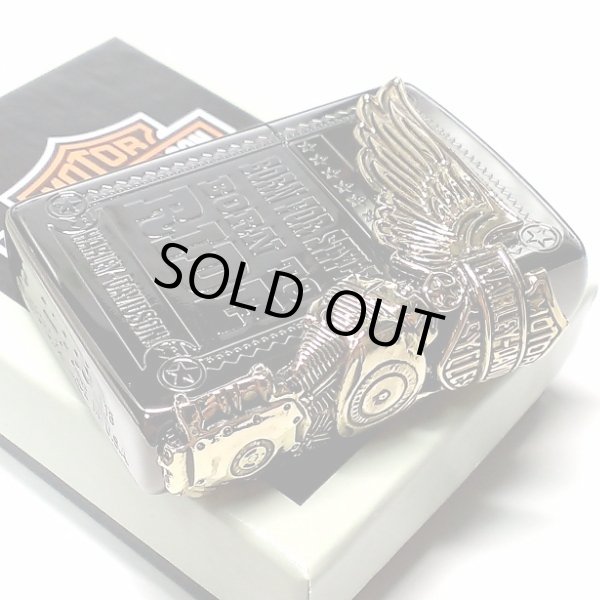 画像7: ジッポライター ハーレーダビッドソン ZIPPO ブラック チタン加工 かっこいい 3面大型メタル イーグル HARLEY-DAVIDSON 日本国内限定モデル ジッポー ギフト (7)