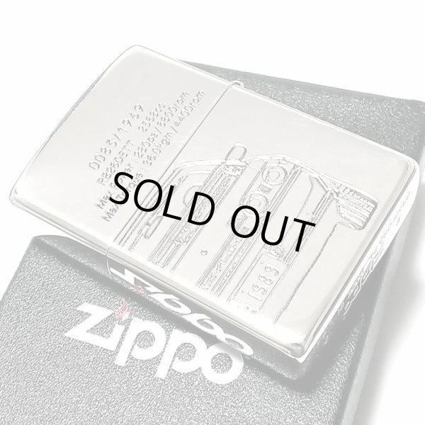 画像4: ZIPPO ライター スカイラインGT-R 生誕50周年記念 ジッポ R32 限定 日産公認モデル GTR-BNR32 シリアル入り シルバーイブシ 両面加工 車 かっこいい メンズ ギフト プレゼント (4)