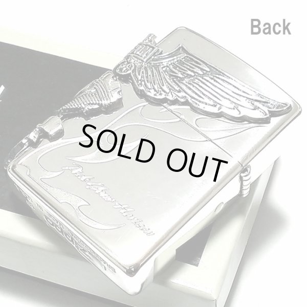 画像3: ZIPPO ライター ハーレーダビッドソン ジッポ シルバー燻し 大型3面メタル 彫刻 かっこいい 日本限定モデル おしゃれ ウィング メンズ ギフト プレゼント (3)