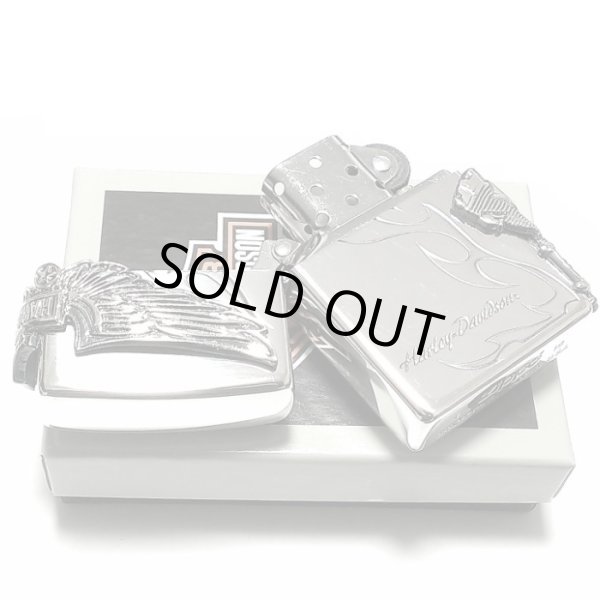 画像5: ZIPPO ライター ハーレーダビッドソン ジッポ シルバー燻し 大型3面メタル 彫刻 かっこいい 日本限定モデル おしゃれ ウィング メンズ ギフト プレゼント (5)