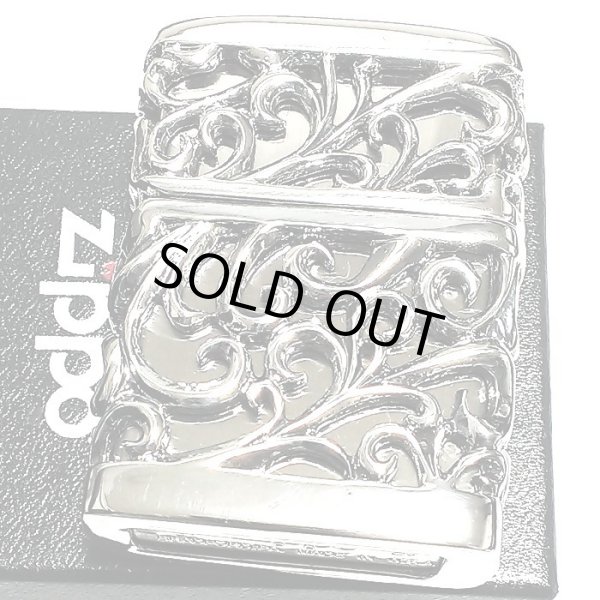 画像3: ZIPPO ライター メタルジャケット 超重厚 デビル シルバーイブシ 豪華 ジッポ 彫刻デザイン 4面加工 銀 メンズ アクセサリー かっこいい プレゼント ギフト (3)