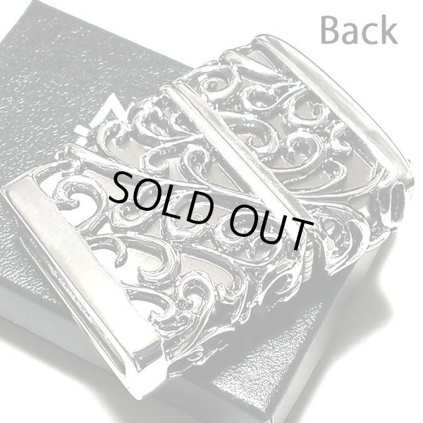 画像4: ZIPPO ライター メタルジャケット 超重厚 デビル シルバーイブシ 豪華 ジッポ 彫刻デザイン 4面加工 銀 メンズ アクセサリー かっこいい プレゼント ギフト (4)