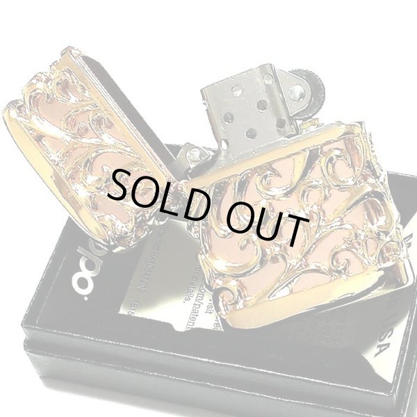 画像5: ZIPPO ライター 超重厚 メタルジャケット ゴールド 豪華 ジッポ 彫刻デザイン デビル 4面加工 金 メンズ ゴールドポリッシュ アクセサリー かっこいい プレゼント ギフト (5)