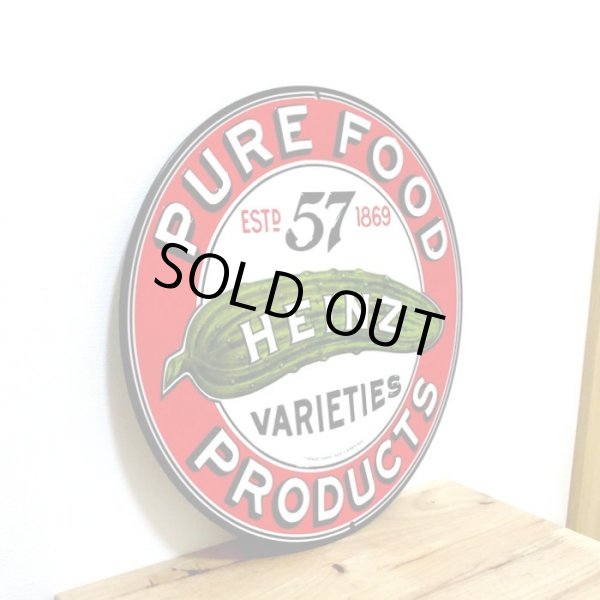 画像2: ブリキ看板 ハインツ ピクルス レッド 赤 アンティーク ガレージ 目立つ プレート 壁飾り 正規ライセンス品 アメリカン 雑貨 インテリア おしゃれ 可愛い サーファー カフェ 店舗 (2)