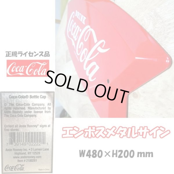 画像4: ブリキ看板 コカコーラ アンティーク ガレージ 赤 レッド　目立つ プレート 壁飾り 正規ライセンス品 アメリカン 雑貨 インテリア おしゃれ 可愛い サーファー カフェ 店舗 (4)