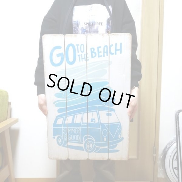 画像3: 木製看板 かわいい Go to the Beach ワーゲンバス ウッドボード サーファー サーフィン 海 ビーチ ガレージ リビング 壁掛け 可愛い おしゃれ カフェ 店舗 飾り レトロ看板 (3)