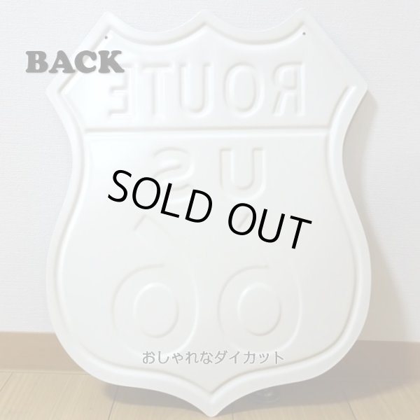 画像2: ブリキ看板 ビンテージ ROUTE66 ダイスカット 壁掛け アメリカン ガレージ プレート 壁飾り 雑貨 大きい インテリア 可愛い かわいい サーファー カフェ 店舗 (2)