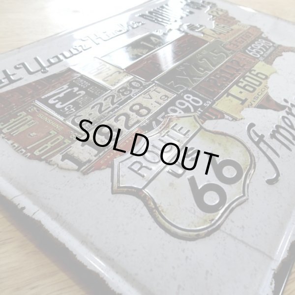 画像2: アメリカン ブリキ看板 66 AMERICAN DREAM ルート66 ナンバープレート ガレージ プレート 壁飾り ビンテージ 雑貨 インテリア 可愛い かわいい サーファー カフェ 店舗 (2)