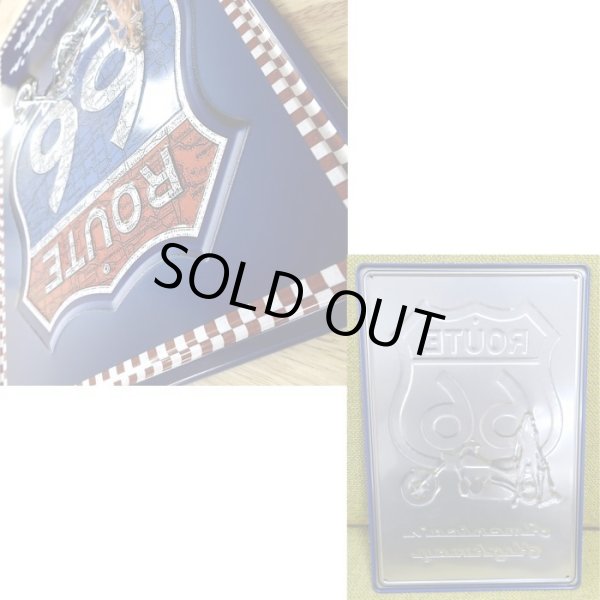 画像2: ブリキ看板 ビンテージ バイク セクシー AMERICA'S HIGHWAY ルート66 ガレージ プレート 壁飾り アメリカン 雑貨 インテリア 可愛い サーファー カフェ かわいい 店舗 (2)