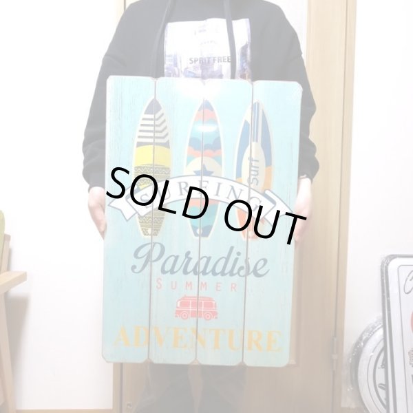 画像3: 木製看板 かわいい サーフボード Adventure ウッドボード サーファー サーフィン 海 ビーチ ガレージ リビング 壁掛け 可愛い おしゃれ カフェ 店舗 飾り レトロ看板 (3)