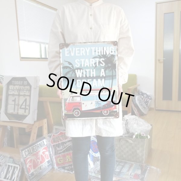 画像4: ブリキ看板 ビンテージ EVERYTHING ワーゲンバス ビーチ プレート かわいい 壁飾り アメリカン 大きい 雑貨 インテリア 可愛い かっこいい サーファー カフェ 店舗 (4)