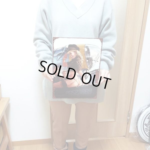 画像3: ブリキ看板 セクシー ビンテージ アンティーク AIR FORCE ANGEL ガレージ プレート 壁飾り かわいい アメリカン 雑貨 インテリア おしゃれ 可愛い サーファー カフェ 店舗 (3)