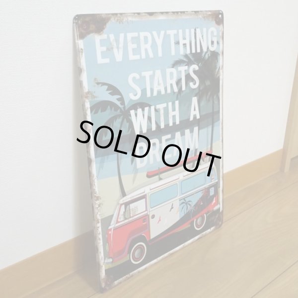 画像3: ブリキ看板 ビンテージ EVERYTHING ワーゲンバス ビーチ プレート かわいい 壁飾り アメリカン 大きい 雑貨 インテリア 可愛い かっこいい サーファー カフェ 店舗 (3)