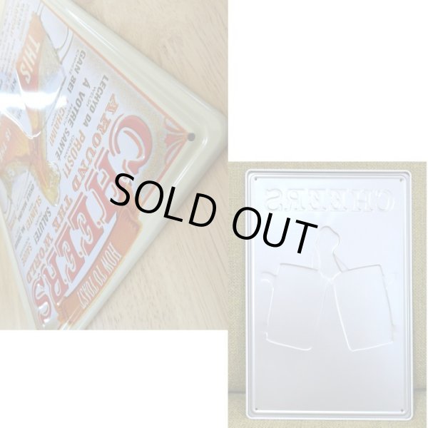 画像2: ブリキ看板 ビール ビンテージ CHEERS プレート 壁飾り 雑貨 かわいい アメリカン インテリア 可愛い サーファー カフェ 店舗 (2)