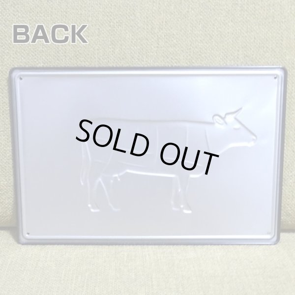 画像2: ブリキ看板 ビンテージ ウシ BEEF PART アンティーク ガレージ プレート 壁飾り アメリカン 牛 可愛い 雑貨 インテリア おしゃれ かわいい サーファー カフェ 店舗 (2)