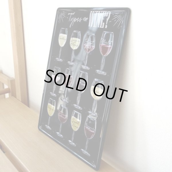 画像3: ブリキ看板 ワイン ビンテージ TYPE OF WINE ドリンク プレート 壁飾り 可愛い アメリカン 雑貨 インテリア かわいい サーファー カフェ 店舗 (3)
