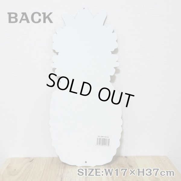 画像2: ブリキ看板 パイナップル 可愛い ビンテージ SANTA MONICA Beach ヤシの木 ビーチ アンティーク ガレージ プレート 壁飾り アメリカン 雑貨 インテリア おしゃれ かわいい サーファー カフェ 店舗 (2)