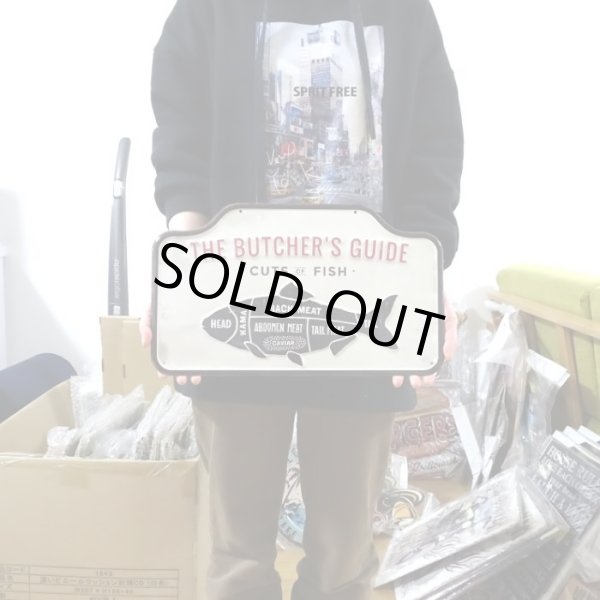 画像3: ブリキ看板 ビンテージ CUTS FISH 魚 アンティーク ガレージ プレート 壁飾り アメリカン サカナ 雑貨 インテリア おしゃれ 可愛い かわいい サーファー カフェ 店舗 (3)