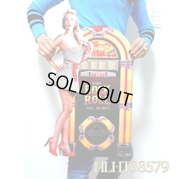 画像4: ブリキ看板 アンティーク JUKE BOX GIRL アメリカン 壁掛け 可愛い プレート 壁飾り ビンテージ 雑貨 大きい インテリア かわいい サーファー カフェ 店舗 (4)