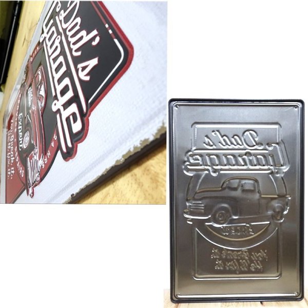 画像2: ブリキ看板 ビンテージ DAD’S GARAGE アンティーク ガレージ プレート 壁飾り かわいい アメリカン 雑貨 インテリア おしゃれ 可愛い サーファー カフェ 店舗 (2)