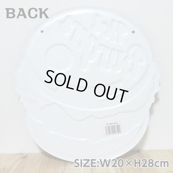 画像2: ブリキ看板 ハンバーガー 可愛い ビンテージ Hot Burgers アンティーク ガレージ プレート 壁飾り アメリカン 雑貨 インテリア おしゃれ かわいい サーファー カフェ 店舗 (2)