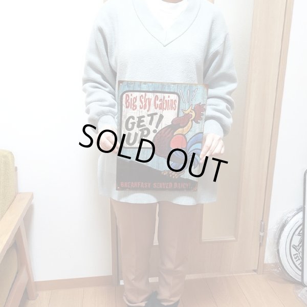 画像3: ブリキ看板 アンティーク BREAKFAST GET UP ビンテージ ガレージ プレート トリ ニワトリ 壁飾り かわいい アメリカン 雑貨 インテリア おしゃれ 可愛い サーファー カフェ 店舗 (3)