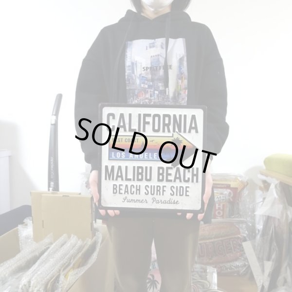 画像3: ブリキ看板 ビンテージ MALIBU BEACH マリブビーチ サーフィン アンティーク サーファー ガレージ プレート 壁飾り アメリカン 雑貨 インテリア おしゃれ 可愛い かわいい カフェ 店舗 (3)