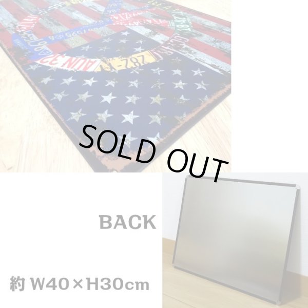 画像2: アメリカン ブリキ看板 USA アメリカ 国旗 ピースマーク プレート 壁飾り ビンテージ 大きい 雑貨 インテリア 可愛い かわいい かっこいい サーファー カフェ 店舗 (2)